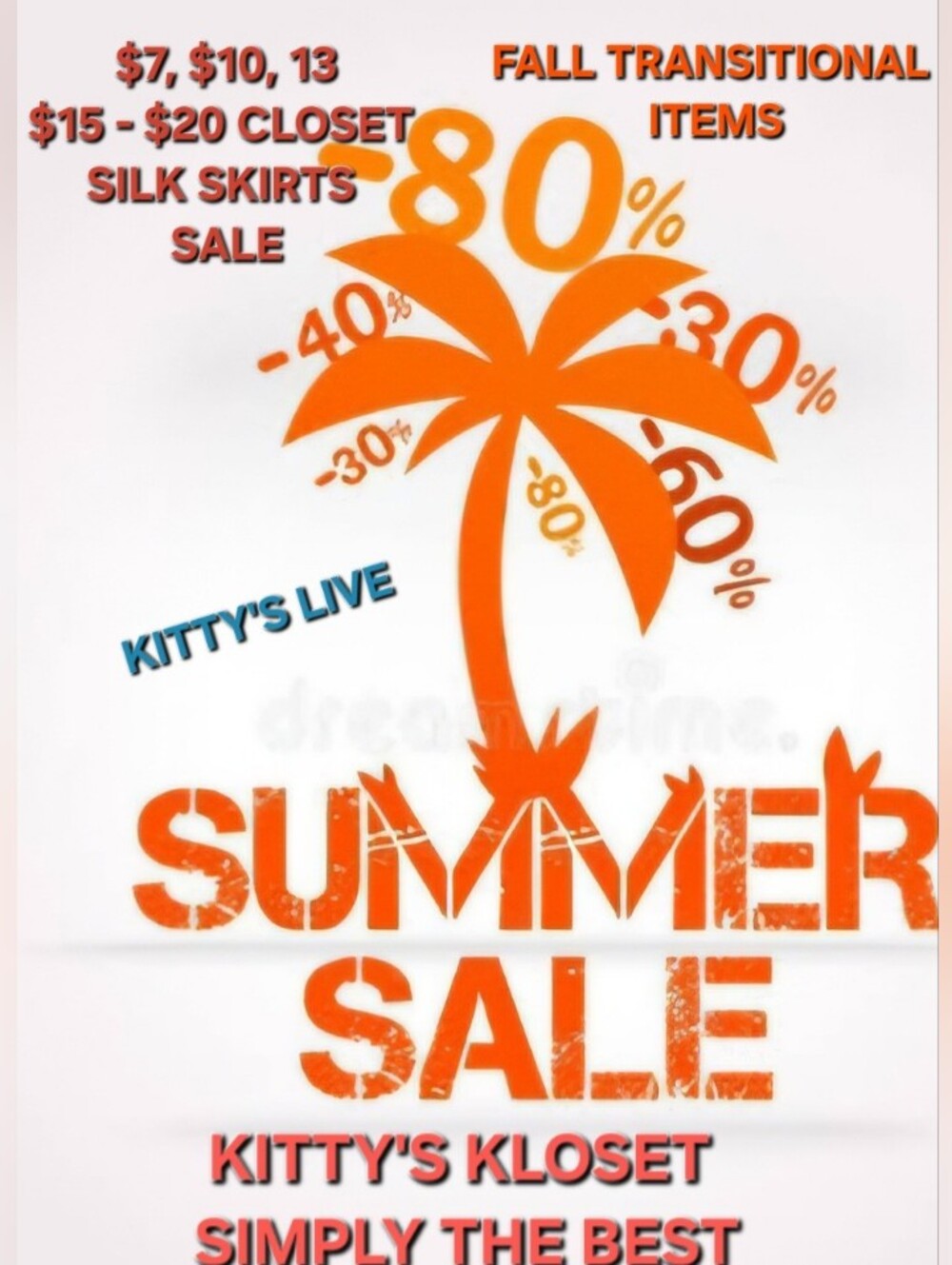 JOIN ME LIVE @2:45PM EDT 4 SUMMER CLOSET BLOWOUT $8-$15 &🔥SIILK ITEMS $15-$30